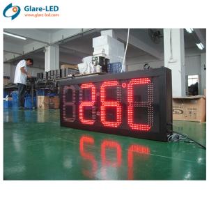 Pixel Pitch Other Outdoor Led Clock Time Date Temperature Sign Power Input 110/220VAC