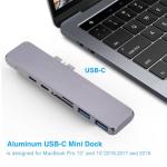 Multi Function 6 in 1 USB 3.0 Mini Adapter Hub Type-C USB3.0 USB-C Adapter Type