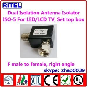 Buy cheap catv_ dual isolation antenna isolator,ground isolators ISO-5 for set top box, LED TV/LCD TV product