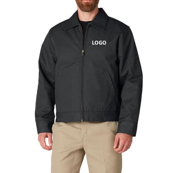 Quality Graphic Customization OEM/ODM New Fashion Heavy Streetwear Zip Up Cotton Work Canvas Jacket For Men for sale