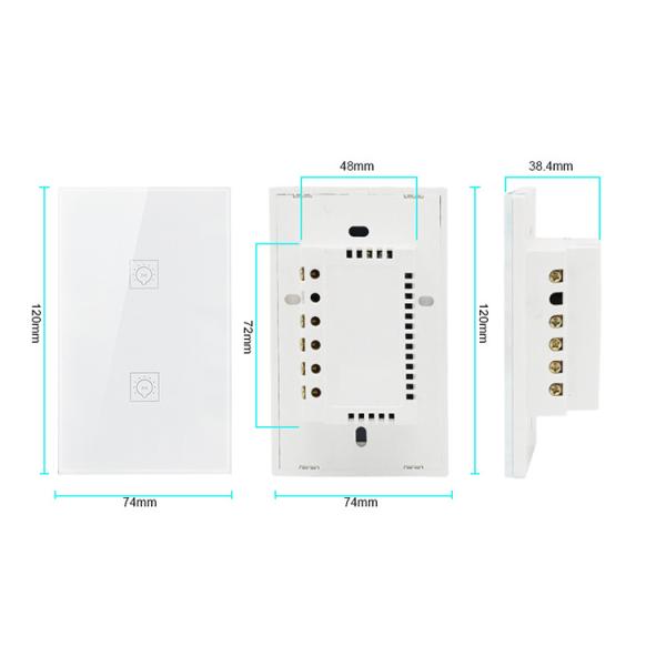 Smart Home Voice Control Eu Us Smart Wifi Wall Touch Switch 1/2/3 Gang Glass Panel Fan Light Switch Smart Home