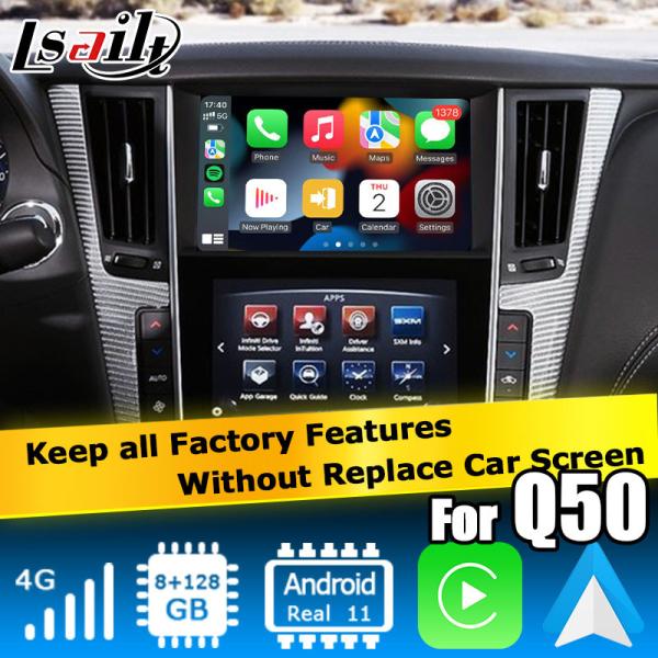 GPS carplay interface , 8+128GB Android 11 navigation box interface for Infiniti