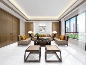 9.8mm Natural Marble Stone Tiles , 80x80cm Carrara Clay Polished Glazed Porcelain Tiles