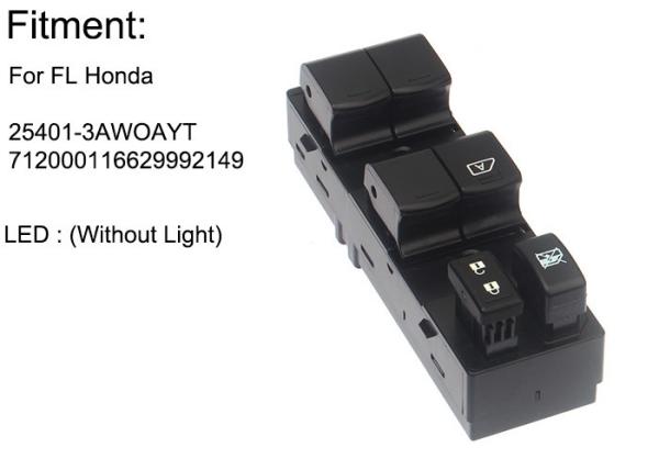 Quality Front Left Nissan Power Window Switch 25401-3AWOA Direct Replacement for sale