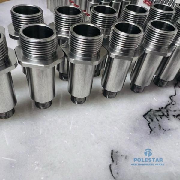Quality SUS316 Stainless Steel Precision Components External Thread Pagoda Joint CNC Machined Turned Connector For Fuel Pump Rod for sale