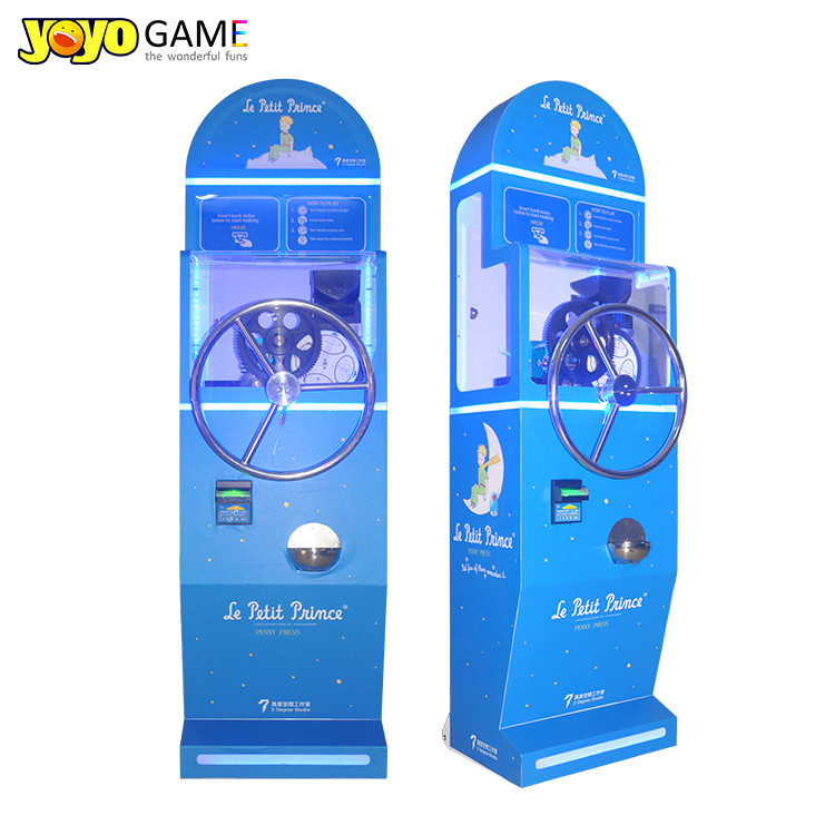 Coin Operated Arcade Game Machine Tourist DIY Souvenir Coin Press Game Machine Museum Penny Video Redemption Machine For
