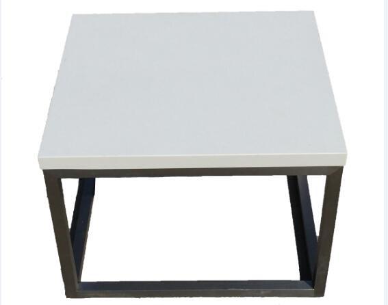 Quality Elegant Brushed Modern Furniture Coffee Table Durable Square Glass Top Table for sale