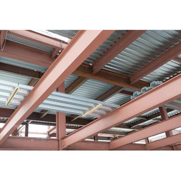 Red Color Floor Deck Roll Forming Machine For Galvanized Steel Floor Decking Sheet