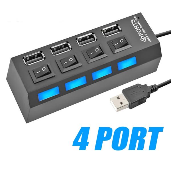 Quality 480Mbps 2.0 3.0 4port Multi USB Splitter USB Hub Power Adapter Mini Socket Pattern 500mm for sale