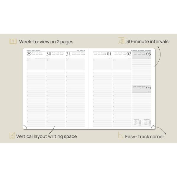 Pacific Green 2023 Weekly Planner Vertical Layout Monthly Weekly Plan On 2 Pages Large