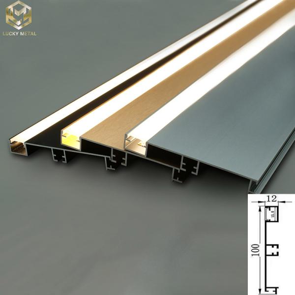Waterproof Led Aluminium Skirting Board Profile T3~T8