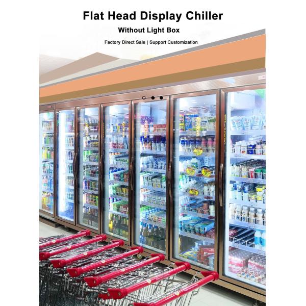 Fan Cooling Commercial Display Chiller Automatic Defrost With Swing Doors