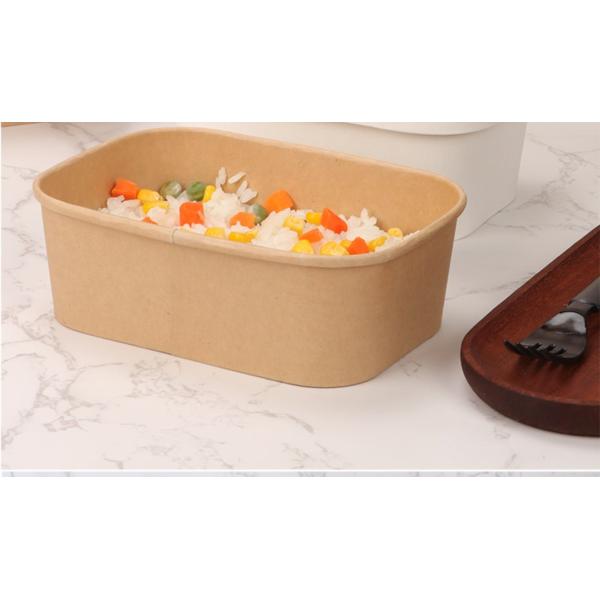 Disposable Kraft Paper Bowl Food Grade Kraft Salad Bowl 1300ml