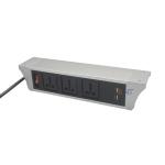 Furniture under table power socket with double usb charger for office power data