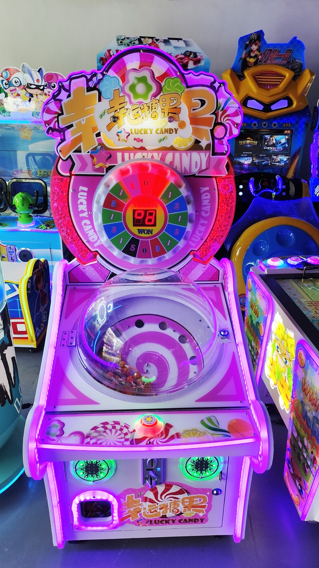 Experience the Magic of Happy Strike Coin Operated Lucky Candy Machine with the Prize Game Machine A Fun Way to Spend Your Leisure Time