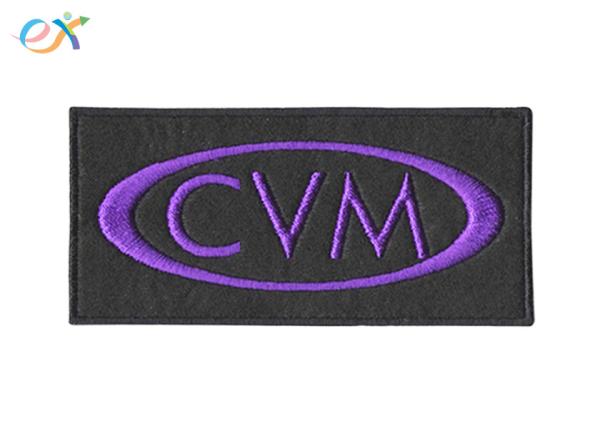 Quality Polyester Background Fabric Embroidered Letter Patch With Merrowed Edge for sale
