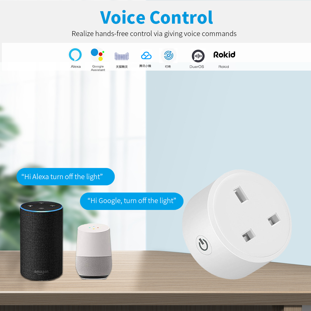 UK WIFI Smart Socket Wireless Remote Control Power Monitor Timer Remote Control Sockets