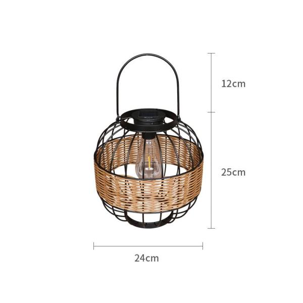 Waterproof Outdoor Rattan Lamp Shades For Balcony Garden Yard