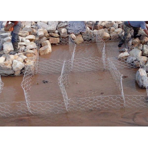 Flexible Hexagonal Gabion Box , Steel Mesh Gabions For Bank Control
