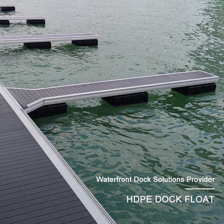 Square Modular Black Color HDPE Floating Pontoon Yacht Jet Ski Dock With EPS Foam