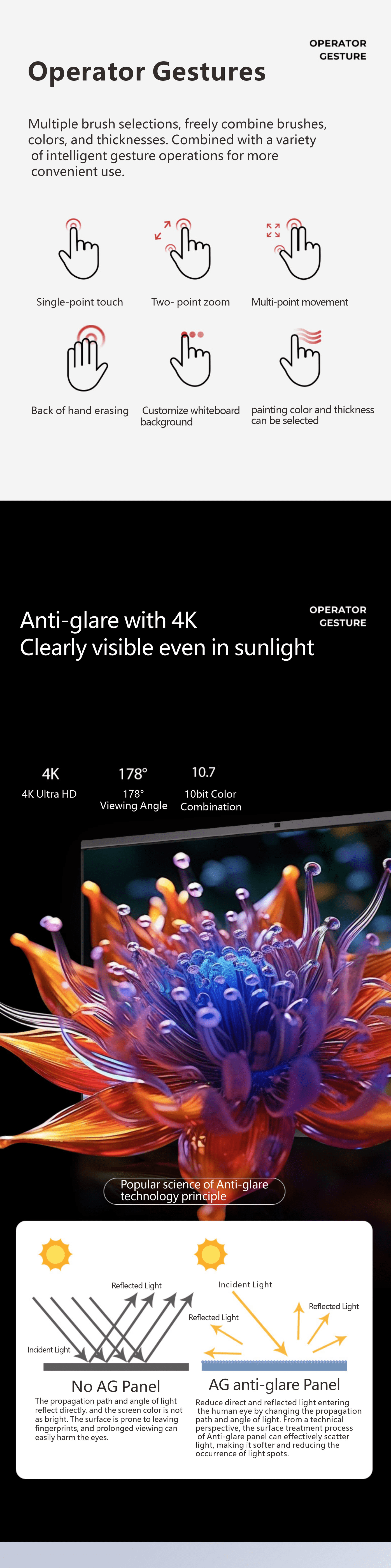 14.0 Android Smart Interactive Board 86 Inch for Teaching Meeing C type