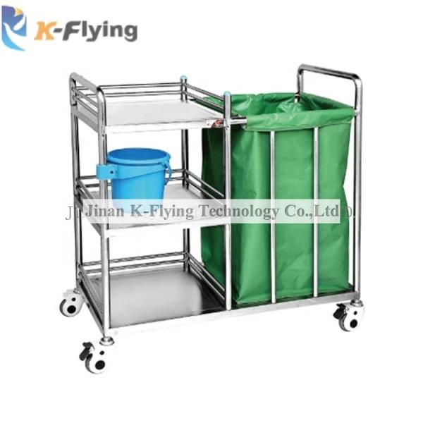 Quality 3 Layers Medical Push Cart , Rescue Metal Medical Trolley for sale