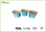 4oz Blue color ice cream storage container With Snowflake Pattern Printed