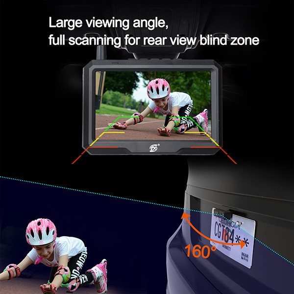 5 Inch Color Monitor 984ft RV Wireless Backup Camera Built In DVR