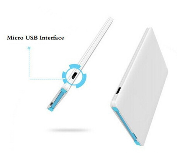 Portable 2500mAh Card Power Bank / Emergency Mobile Phone Backup Power