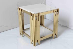 Irregular Strip Small Console Table Simple Modern Iron Stainless Steel Frame