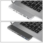 Dual Type-C Hub To 4K SD/TF Card Adapter USB 3.0 Thunderbolt 3 USB-C HUB For Mac