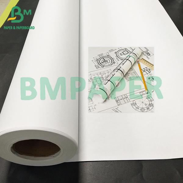 610mm*150mm Cores 3 Inches White Engineering CAD Plotter Paper 24“ 36”
