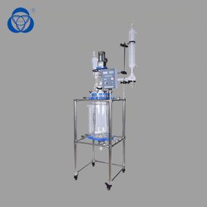 Buy cheap PTFE Sealing Jacketed Glass Reactor Vessel Thermostat Compounding Electricity Stirrer product