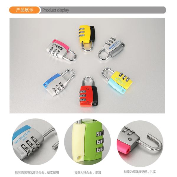Household Security Aluminium Combination Code Padlock 3 Digital Changeable
