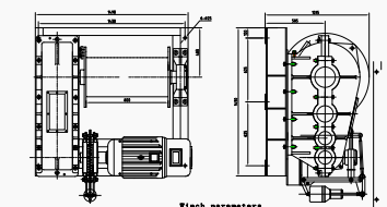 JM Type Traction Unloading Winch 5 Ton Electronically Controlled Slow Speed