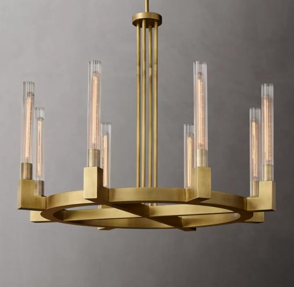 Quality Antique Bronze Vintage Farmhouse Chandelier With E12 / Candelabra Bulb Base for sale
