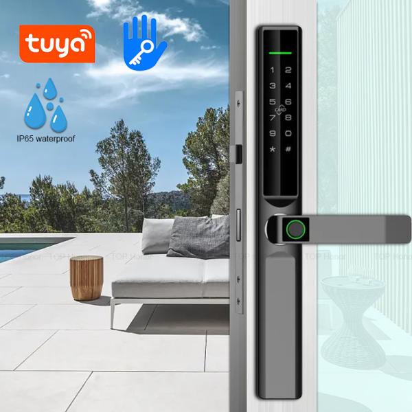 Quality Semi Automatic Sliding Door Lock Smart TTLock Fingerprint Code Card Access for sale