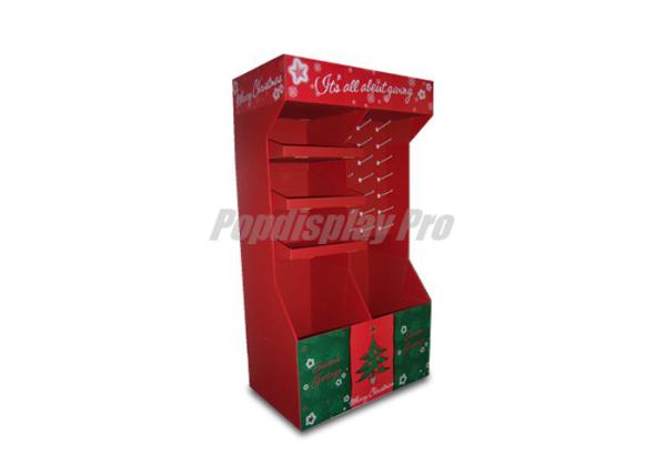 Quality Cardboard Half Size Pallet Display Stands Red Cardboard Greeting Card Display Stand for sale