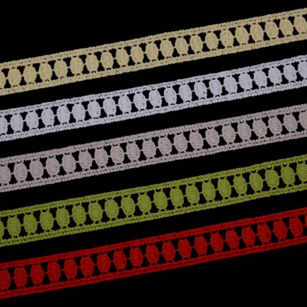 High Tenacity Sysmetric Cushions 2cm Embroidery Lace Trim