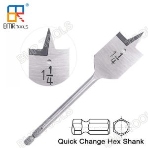 BMR TOOLS Inustrial use bright finishing wood drill bit flat type weld shank in inch size 1/4 to 1-9/16