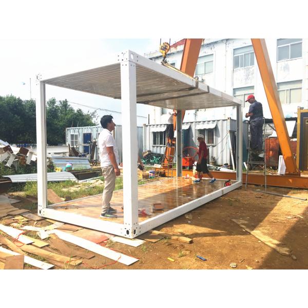 Steel / Sandwich Panel Flat Pack Container House For Living Long Life Time