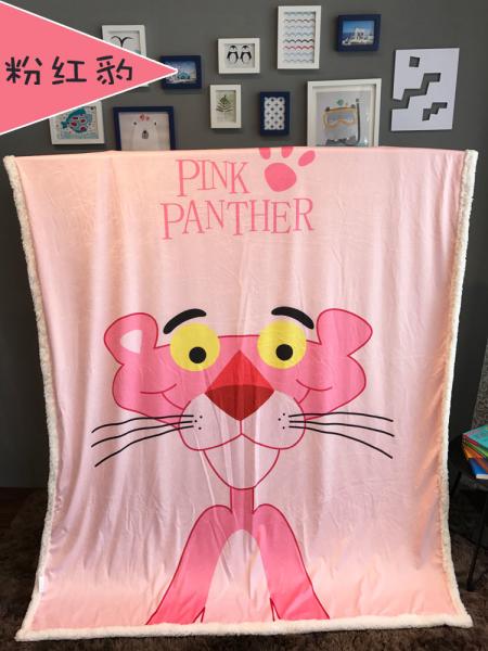 Quality Sherpa Backing Screen Printed Blanket , Flannel Fleece Blanket Cartoon Printed for sale