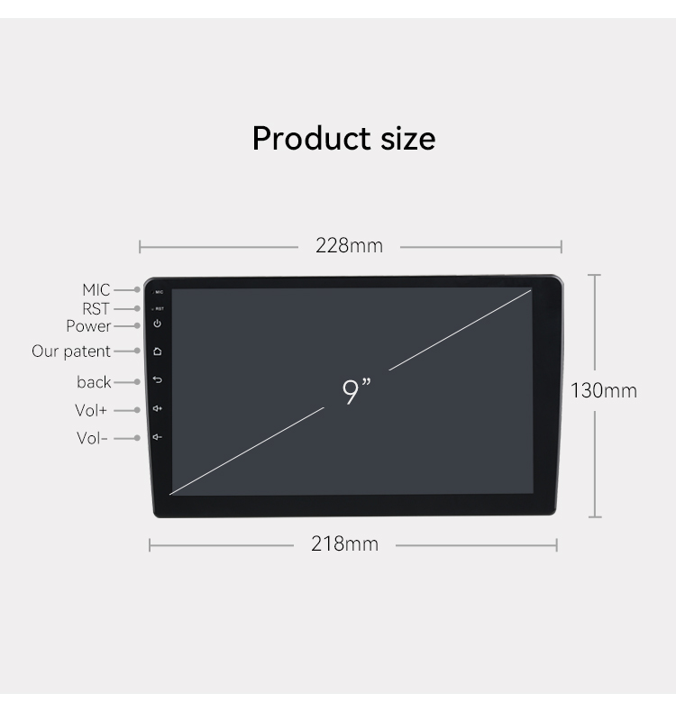 Universal Android 10.0 Quad Core 2+32GB Touch Screen Car Radio DVD Player with BT WIFI FM GPS Navigation
