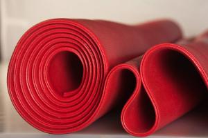 Red Solid Platinum Cured Silicone Sheet Textured Finish For Food Processing Industries