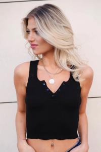 Buy cheap Sleeveless V Neck Camisole Top Comfortable Slit Vest Women Sexy Vest Base Top product