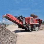 Crawler Type Mobile Jaw Crusher Plant Wheel Mounted For Mining