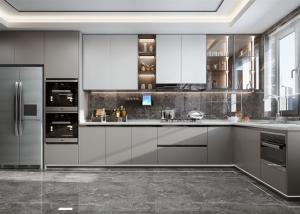 Particle Board Wrap Supplier Drawer For Home Modular Kitchen Cabinet With Sink