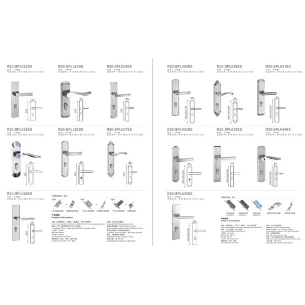 Stainless Steel Door Lock Home Bedroom Interior Door Lever Handles