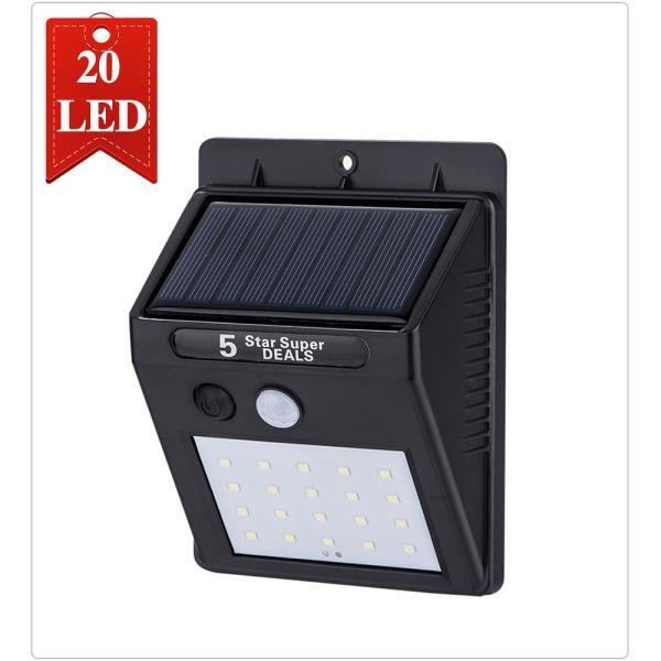 72LED IP65 3 Head Solar Security Light With Motion Sensor 360 Degree