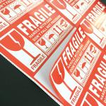 Shipping Package Fragile Warning Label Labels Self Adhesive Waterproof